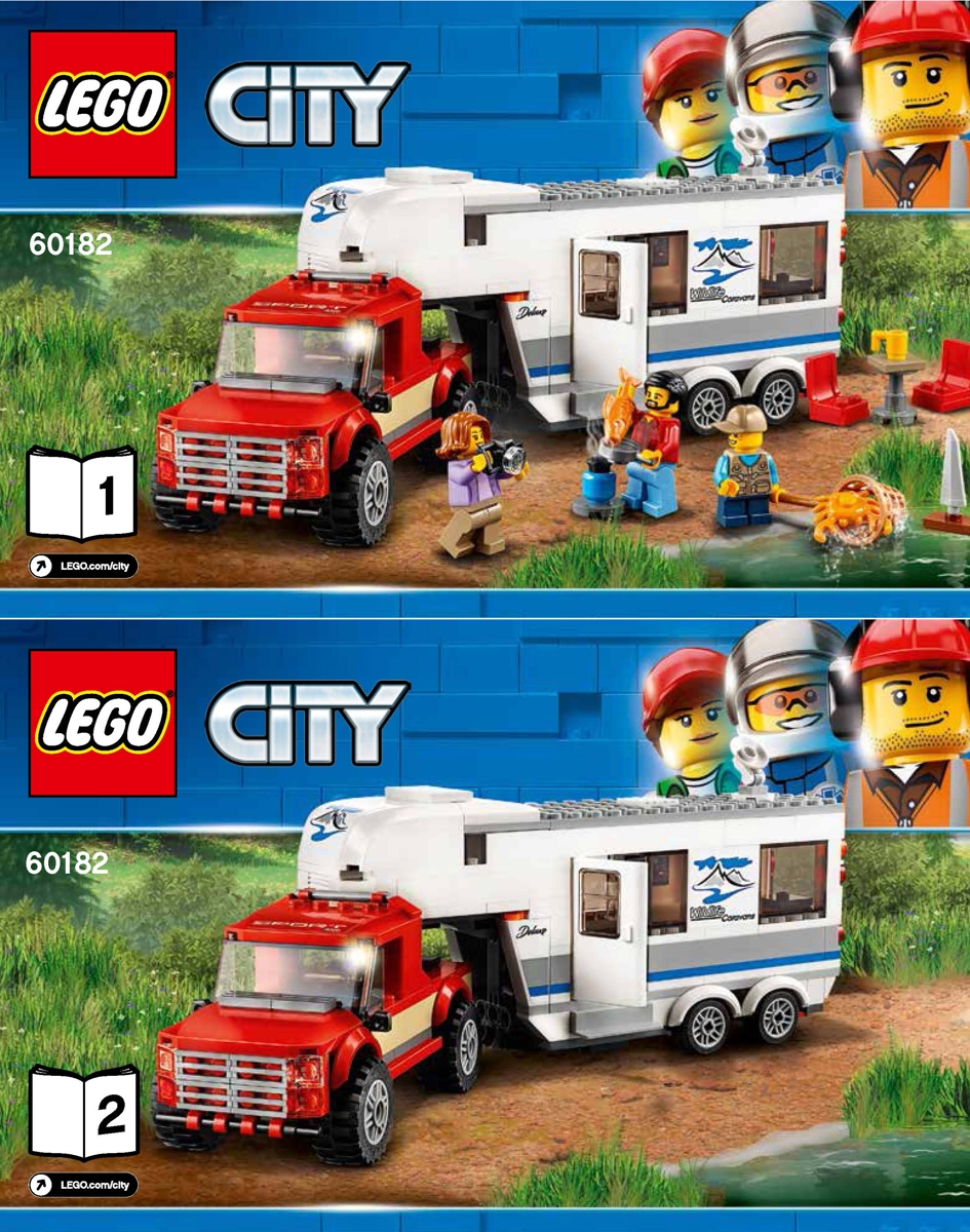 Pickup Caravan 60182 MANUAL SET ONLY Lego City