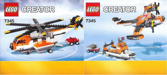 Transport Chopper 7345 MANUAL ONLY Lego Creator