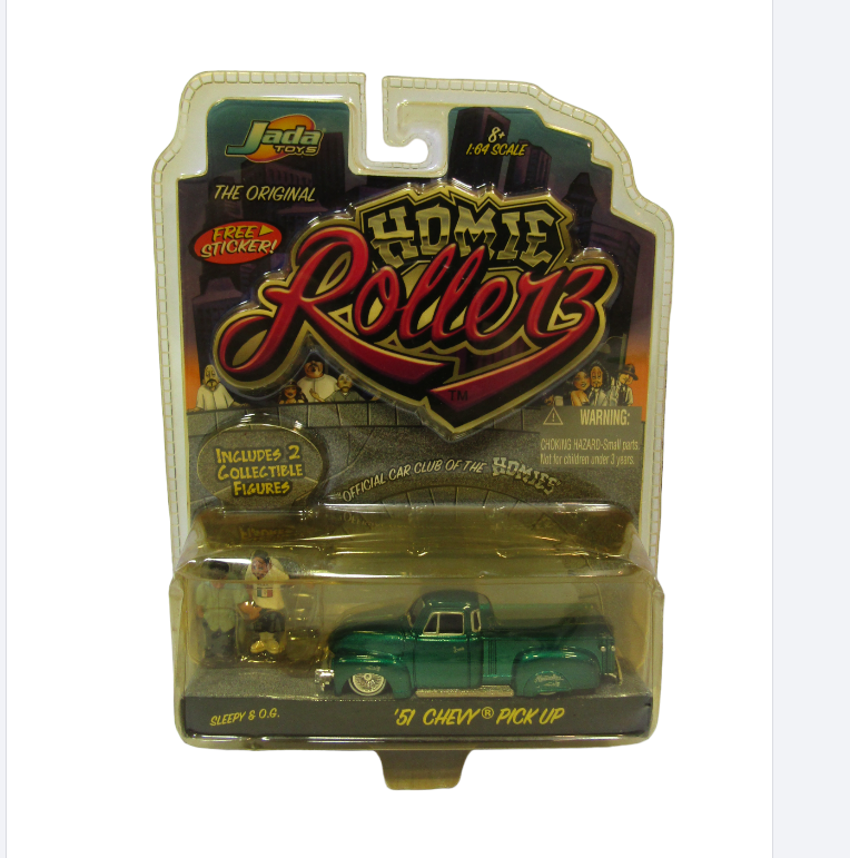 Jada Toys Homie Rollerz Sleepy O.G. 51 Chevy Pick Up Yellowed