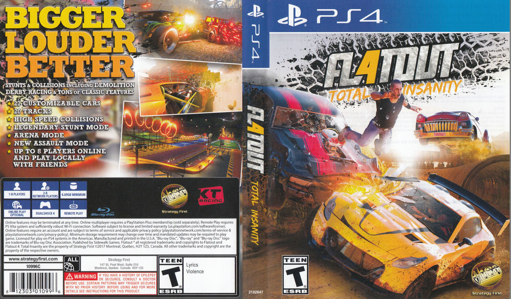 PlayStation 4 Flatout 4 Total Insanity