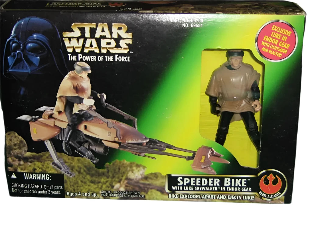 Luke Skywalker Speeder Bike (Open Box Complete, Damaged Box)