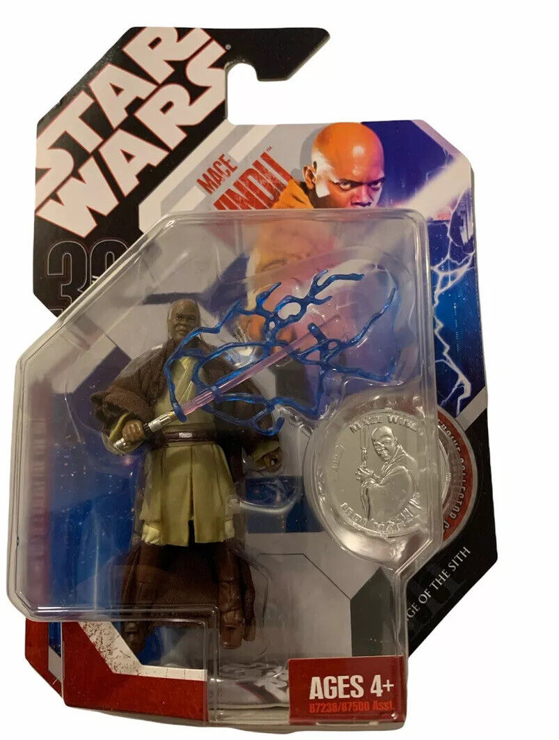 Star Wars Revenge of the Sith Black Series Wave 31 Mace Windu 6 Action Figure Ha