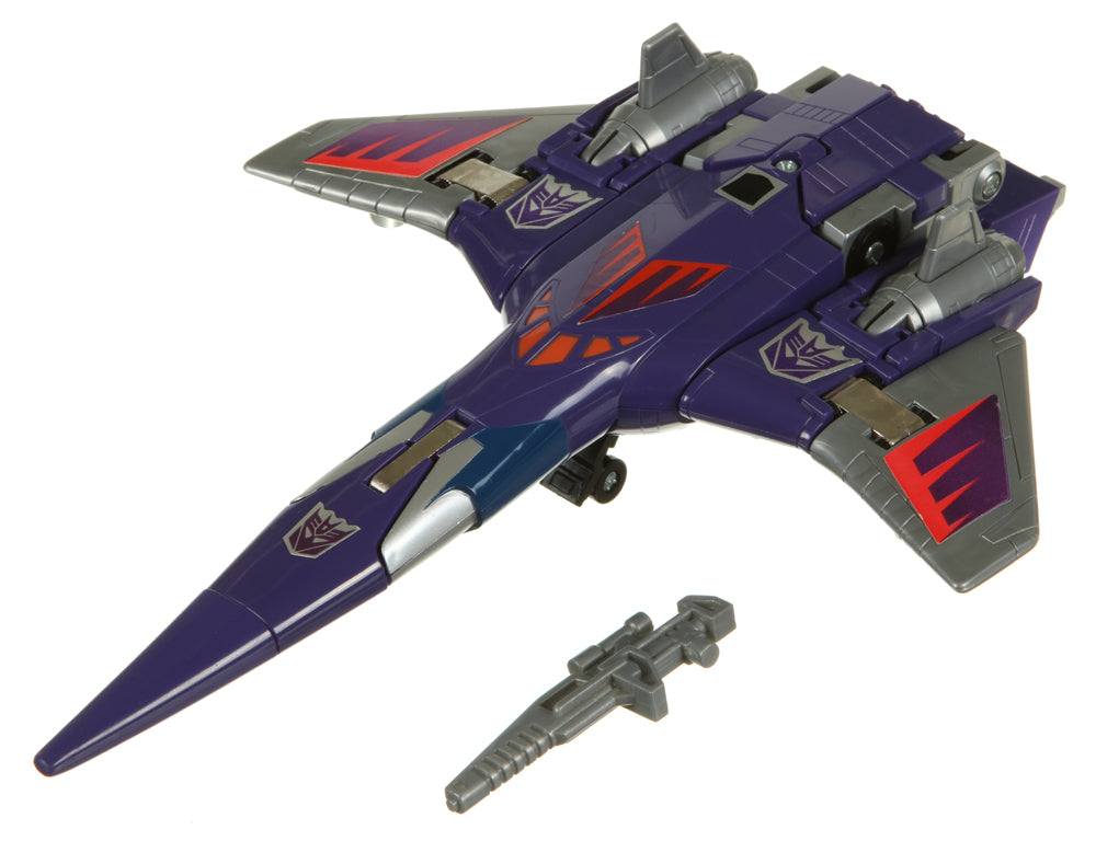 Figura Transformers Hasbro Cyclonus – Generations Selects, Ispirata Al Giocattolo Del 1986, Con Nightstick E Adesivi Cromati