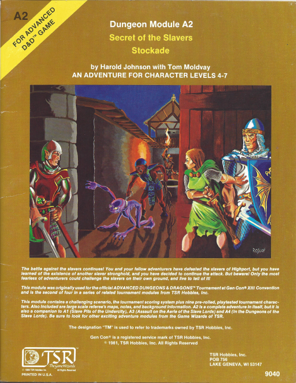 Advanced D&D Dungeon Module A2 Secret of the Slavers Stockade (Damaged