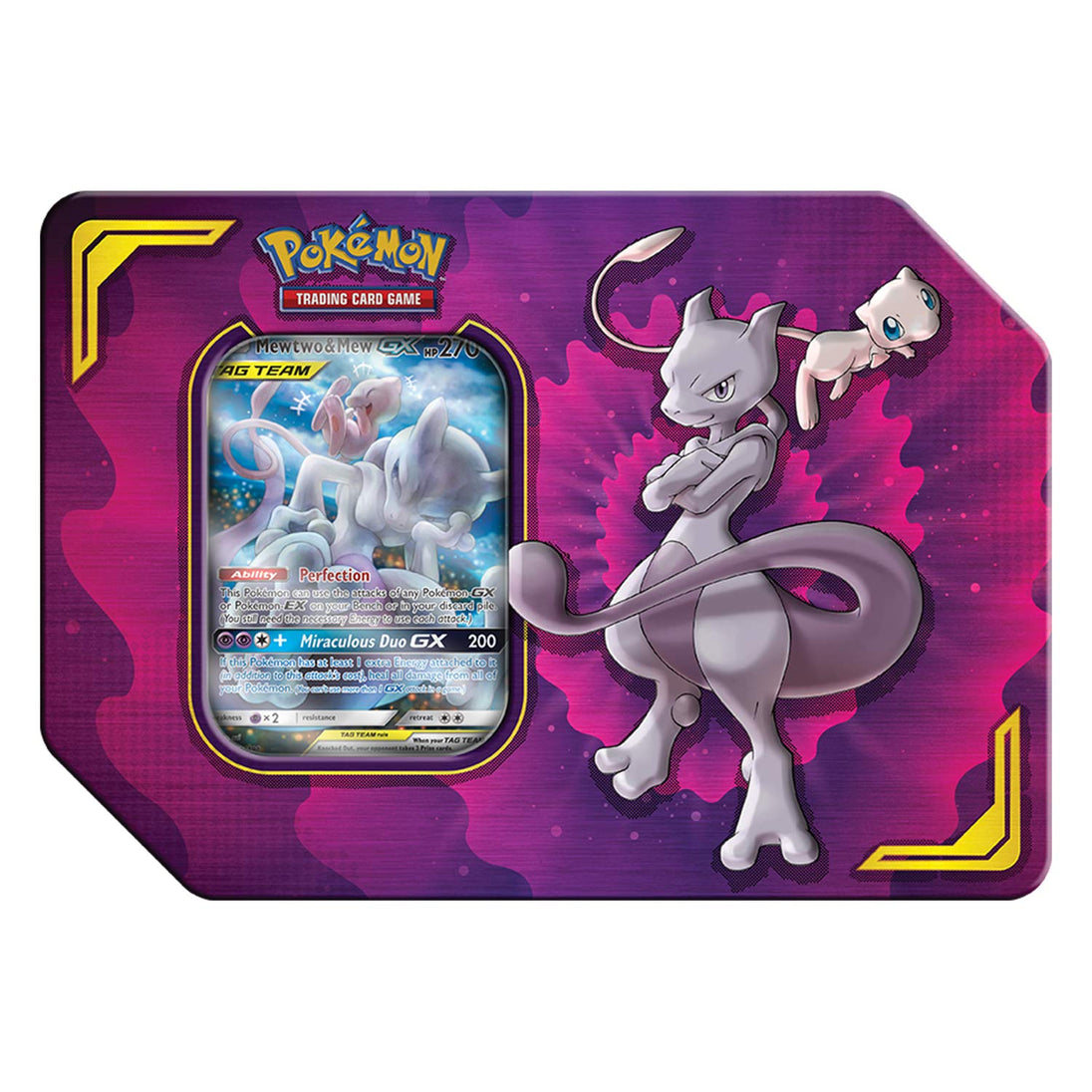 Mew Mewtwo Collector Tin Pokemon TCG (Tin ONLY No Cards) Mew Mewtwo Collector Tin Pokemon TCG (Tin ONLY No Cards)