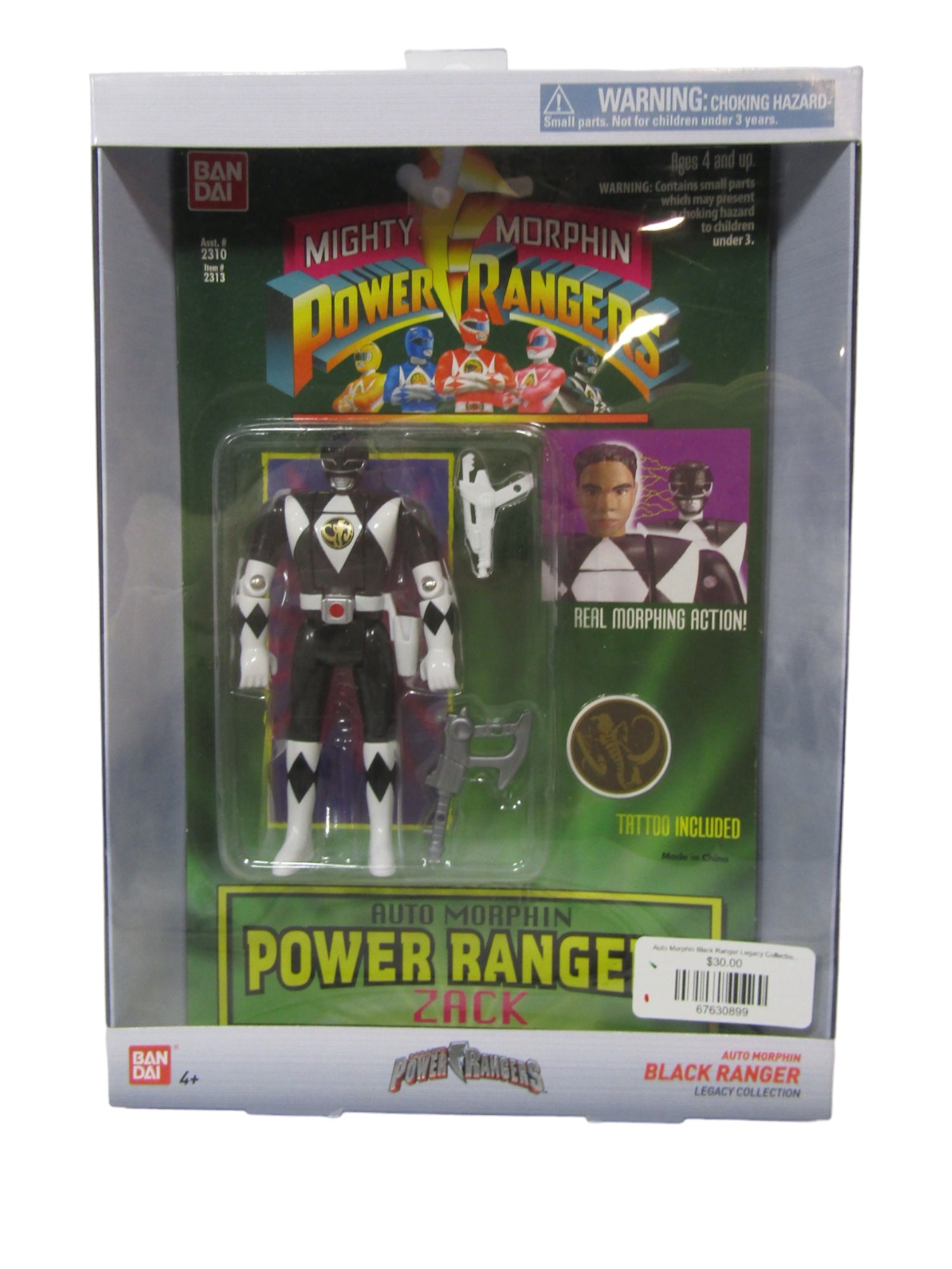 Bandai Saban's Power Rangers Auto Morphin Black Ranger Legacy Collecti