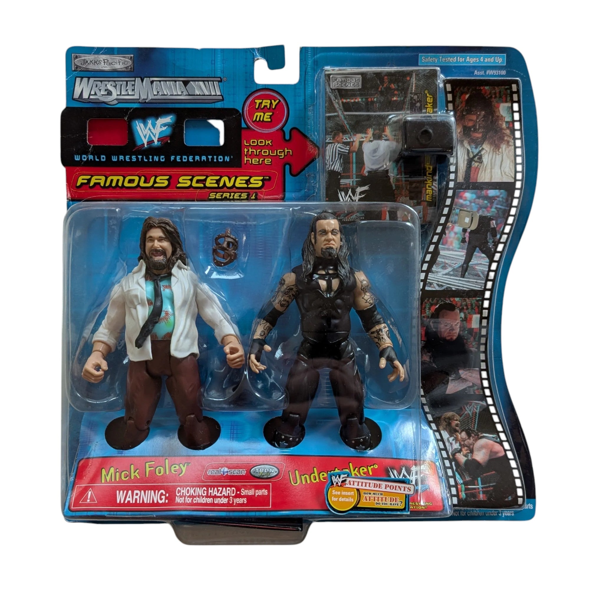 Wwf Foley WWF Famous Scenes Wrestlemania XVII Mick Foley and Undertaker, 2000 Ja