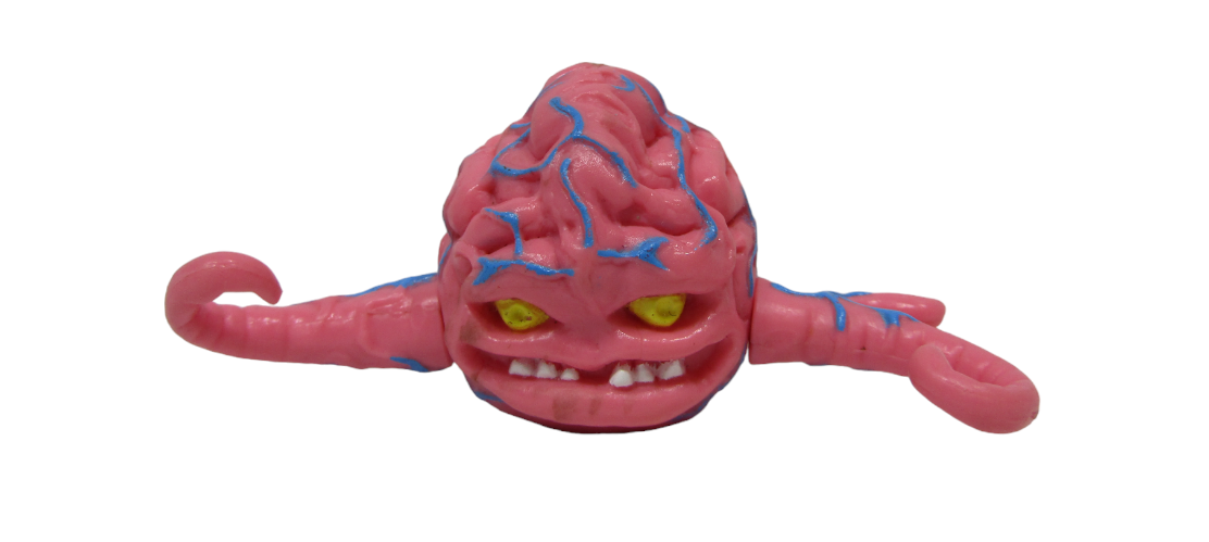 Krang Blue 1989 TMNT Krang Non Packaged Brain Only Yellow Eyes Blue Veins