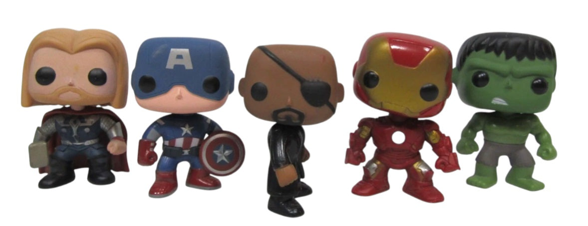 Funko Pop! Marvel Avengers Set, Captain America Iron Man Thor Hulk Nic