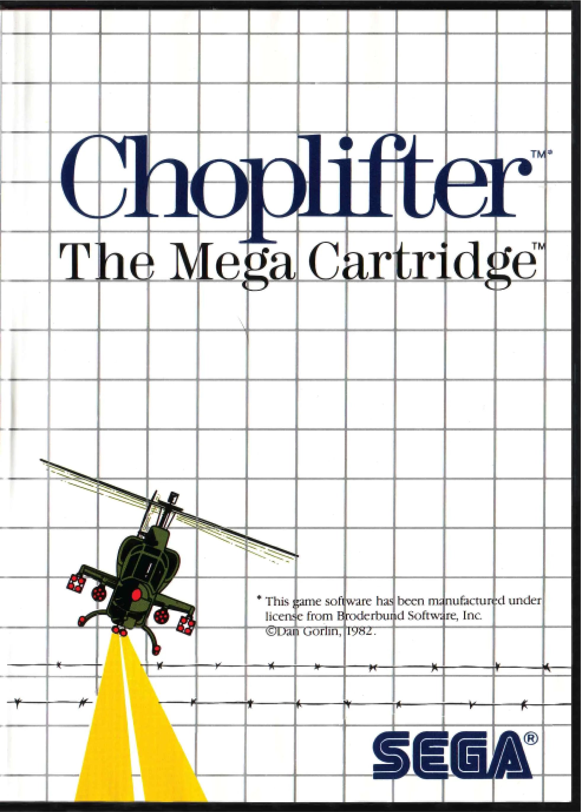 Sega Master System Choplifter, Boxed with Instructions
