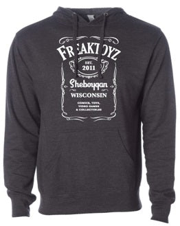 Grey Freaktoyz Jack Daniels Style Hooded Sweatshirt Size 5XL XXXXXL