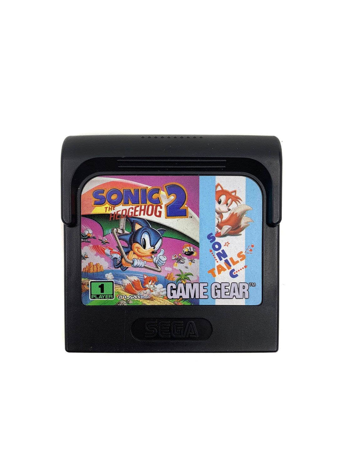 Sega Game Gear Sonic the Hedgehog 2, Damaged Label, Non Packaged Cartr