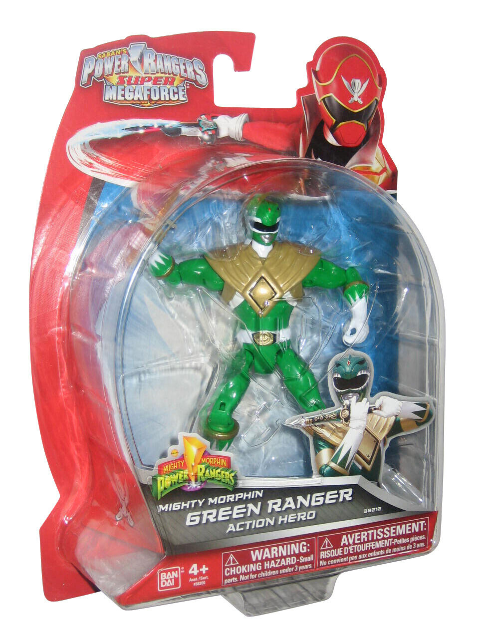 Mighty Morphin Power Rangers Super Megaforce Green Ranger, DAMAGED