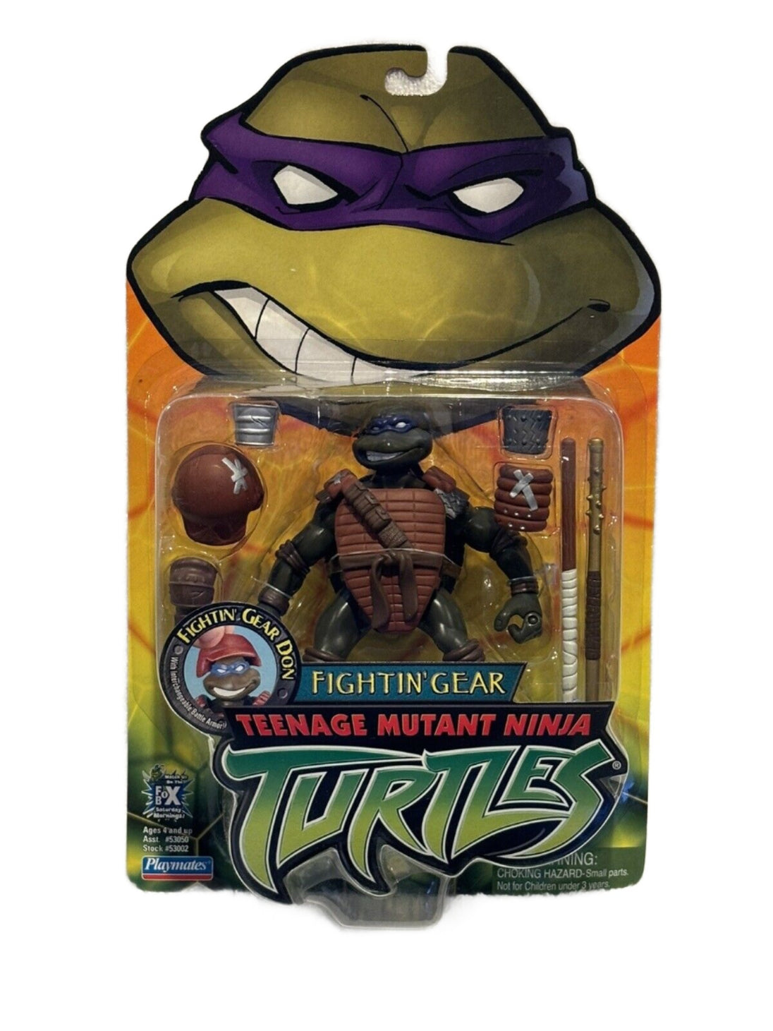gear mutant Playmates Teenage Mutant Ninja Turtles Fightin' Gear Don, Bent Card Da